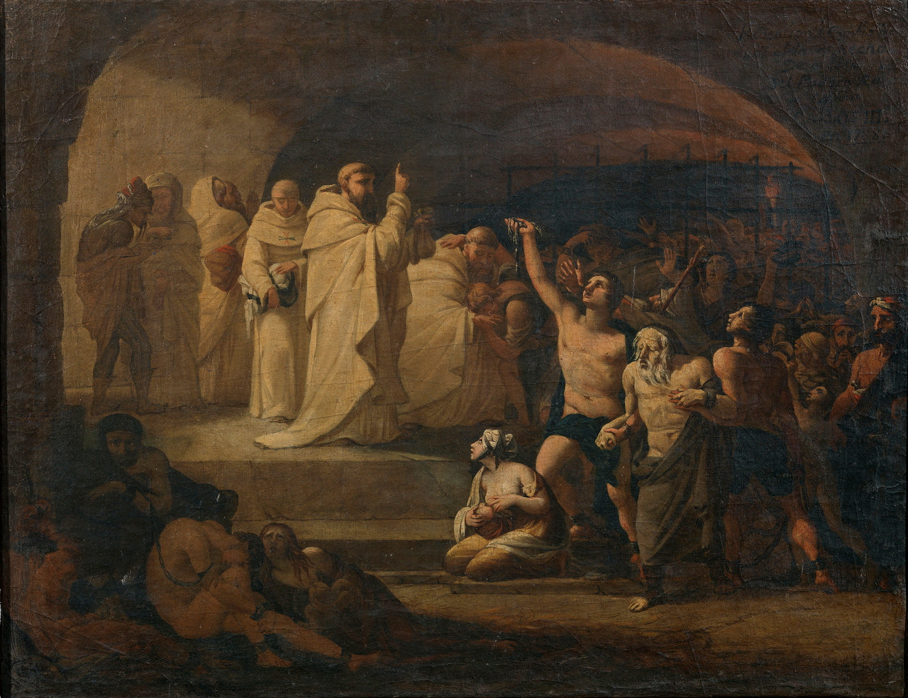 The Rescue of Captives in the Times of Carlos III, vintage artwork by Jose Aparicio Inglada, 12x8" (A4) Poster