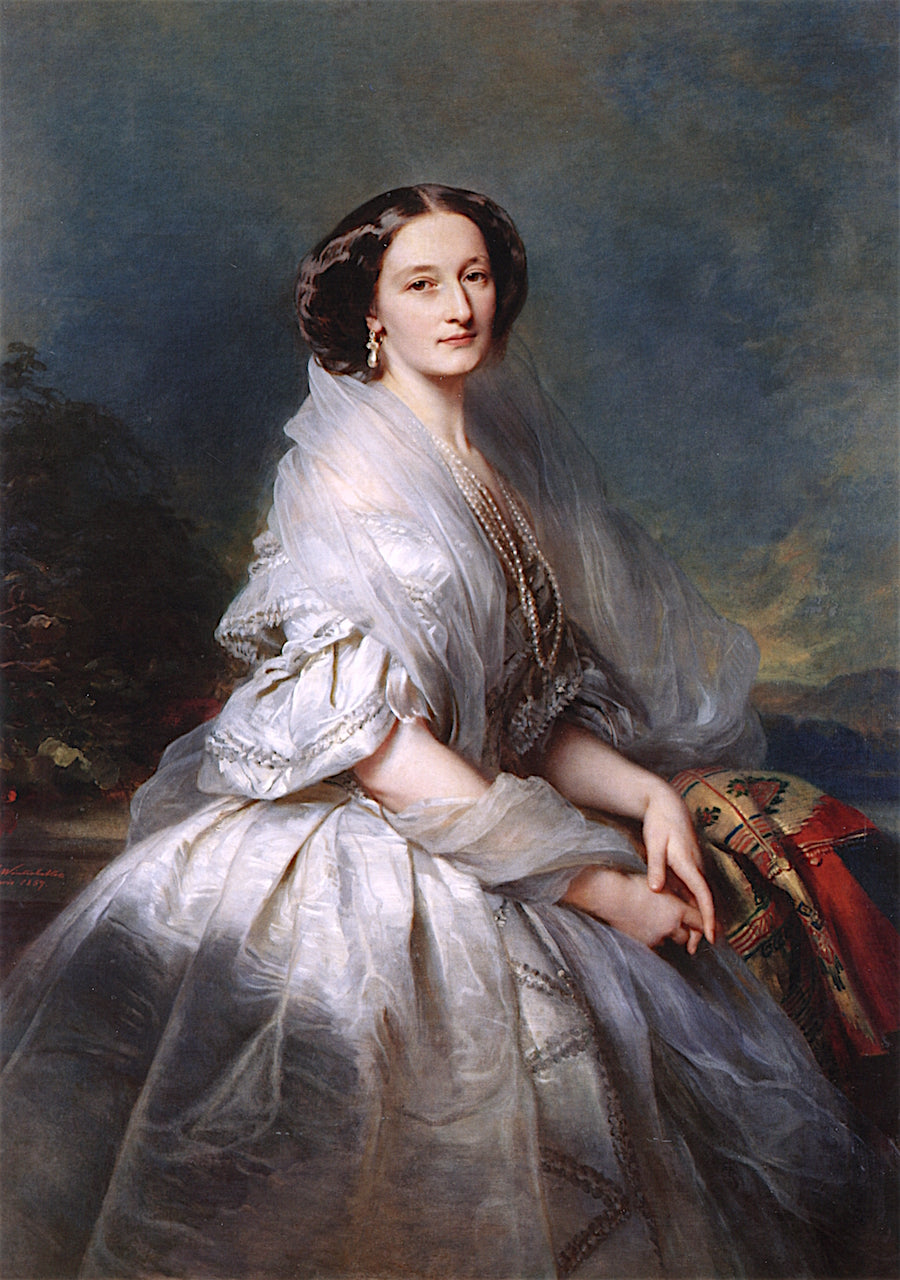 Countess Eliza Krasińska nee Branicka, vintage artwork by Franz Xavier Winterhalter, A3 (16x12") Poster Print