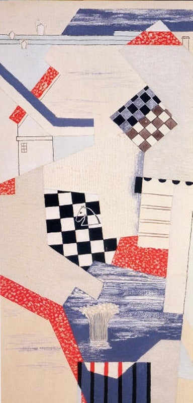 Paysage d'echecs, vintage artwork by Jindřich Štyrský, 12x8" (A4) Poster