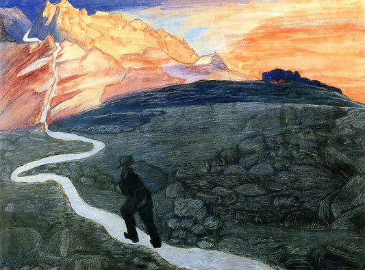 Homecoming, vintage artwork by Marianne von Werefkin, 12x8" (A4) Poster