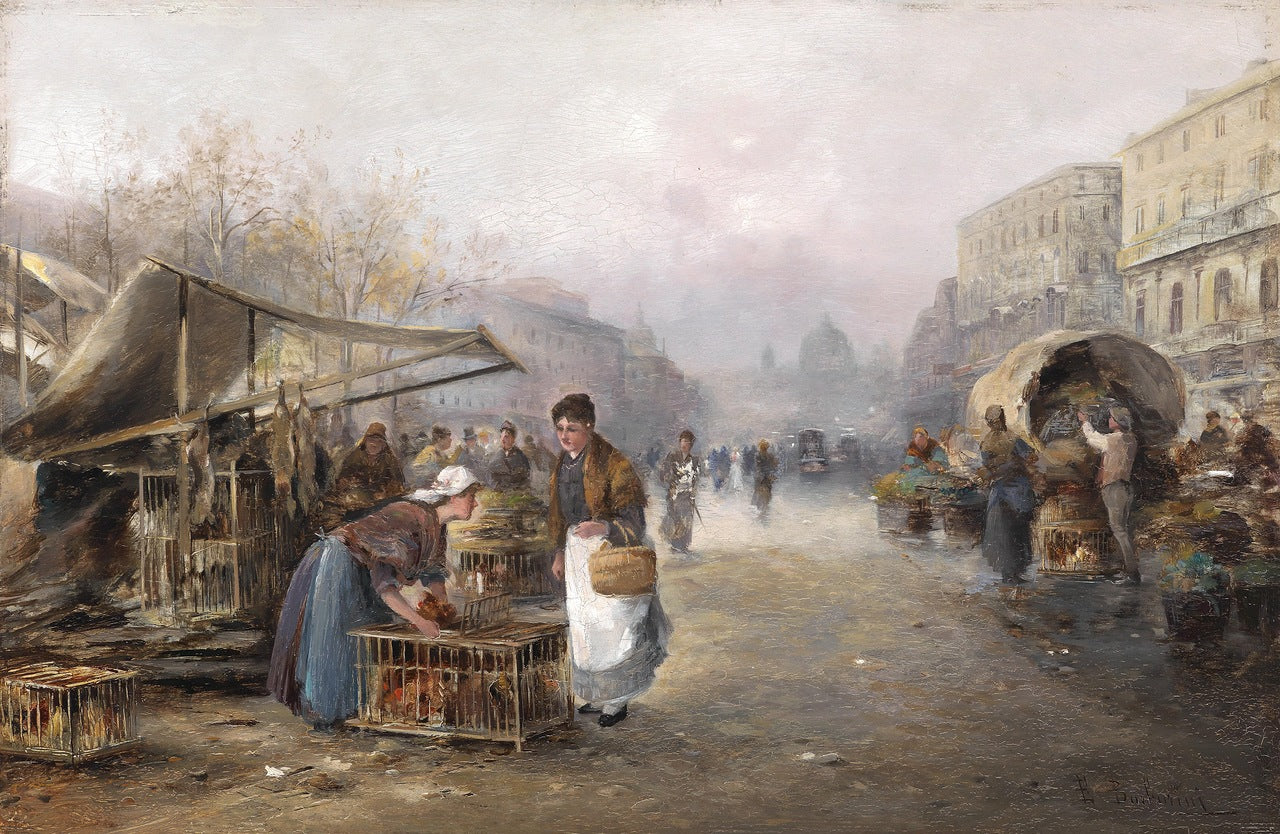 The Poultry Market by Emil Barbarini,A3(16x12")Poster