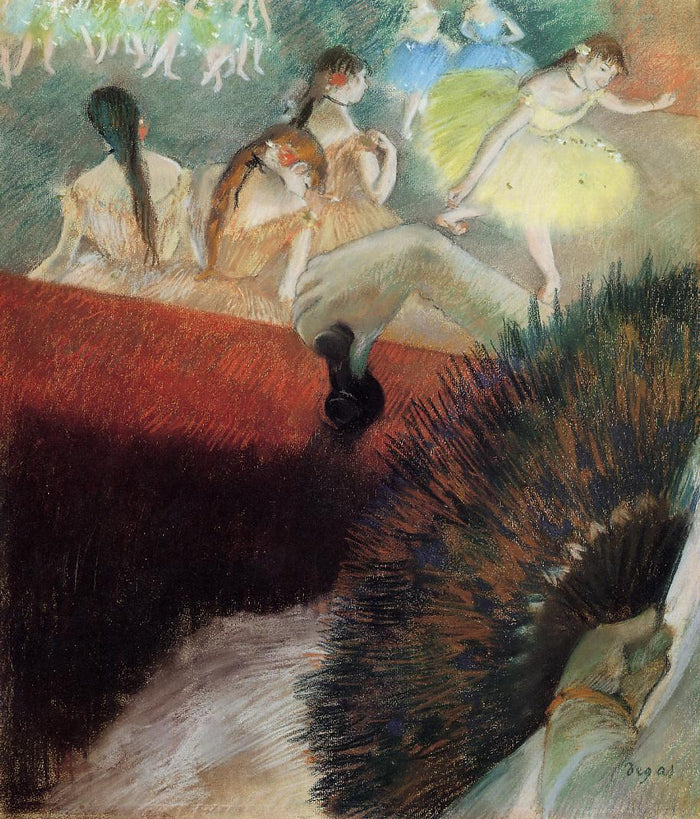 At the Ballet, vintage artwork by Edgar Degas, 12x8