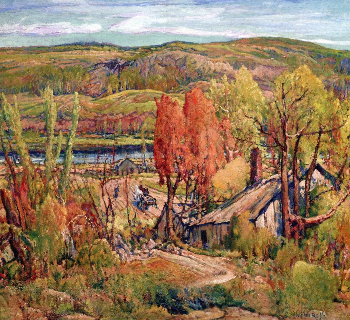The Old Farm by Charles Reiffel,A3(16x12")Poster