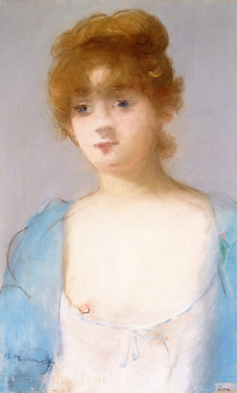 Girl Undressing, vintage artwork by Édouard Manet, 12x8" (A4) Poster