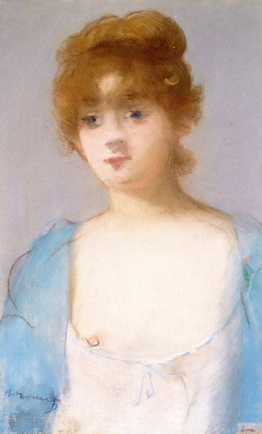 Girl Undressing, vintage artwork by Édouard Manet, 12x8" (A4) Poster