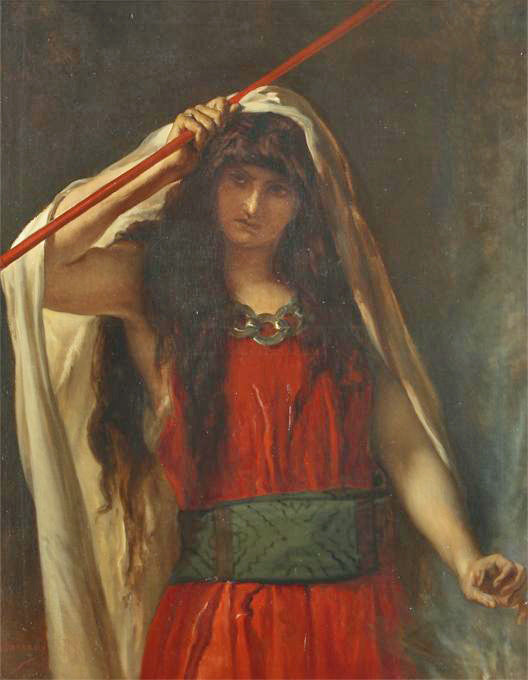 Woman in Red Tunic, vintage artwork by Jean-François Portaels, A3 (16x12") Poster Print