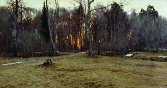 April Evening, vintage artwork by Stanislav Zhukovsky, 12x8" (A4) Poster