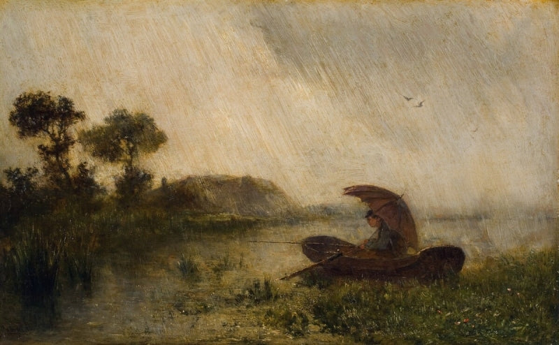 Rainy Landscape, vintage artwork by Paul Joseph Constantin Gabriël, 12x8" (A4) Poster