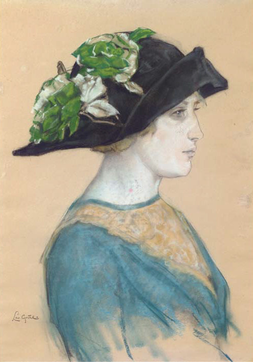 Portrait of An Overtoom, vintage artwork by Leo Gestel, 12x8" (A4) Poster