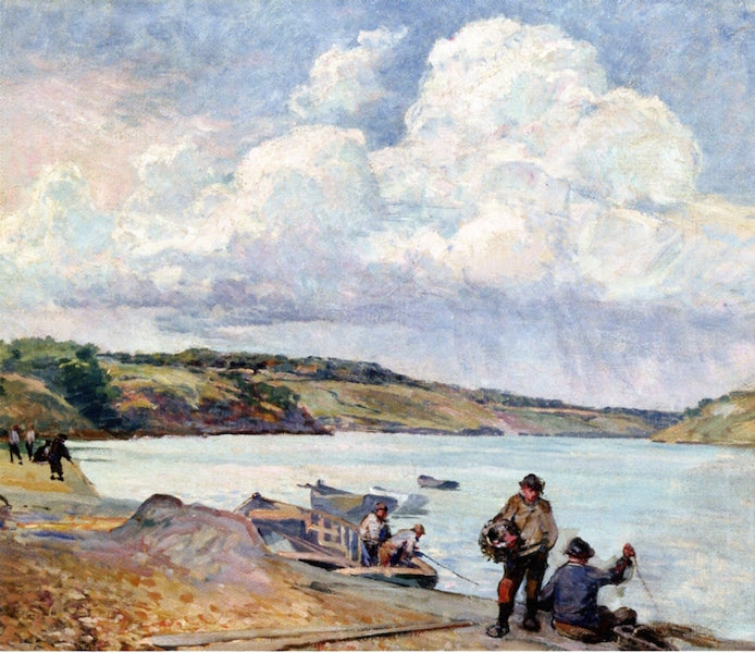 Fishermen, Quebec, Canada by Walter Griffin,A3(16x12")Poster