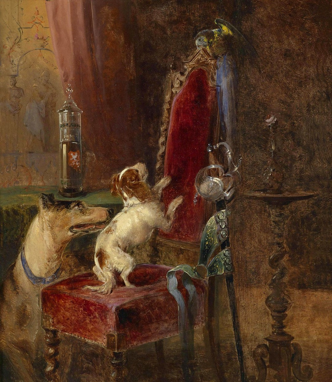 In Fighting Mood, vintage artwork by Johann Matthias Ranftl, A3 (16x12") Poster Print