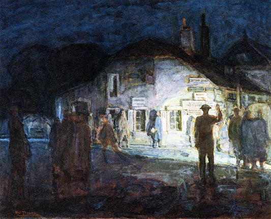 Intersection of Roads, Neufchateau, World War I, vintage artwork by Henry Ossawa Tanner, 12x8" (A4) Poster