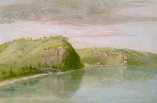 Dubuque's Grave, Upper Mississippi, vintage artwork by George Catlin, A3 (16x12") Poster Print