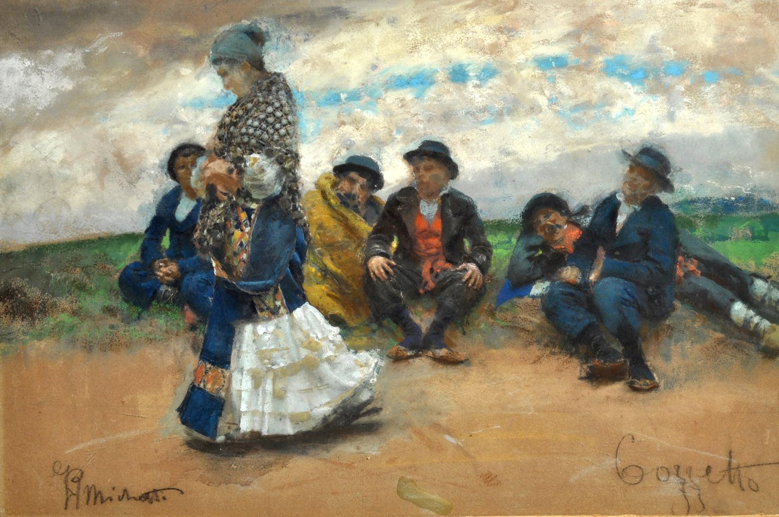 La figlia di Iorio, vintage artwork by Francesco Paolo Michetti, 12x8" (A4) Poster