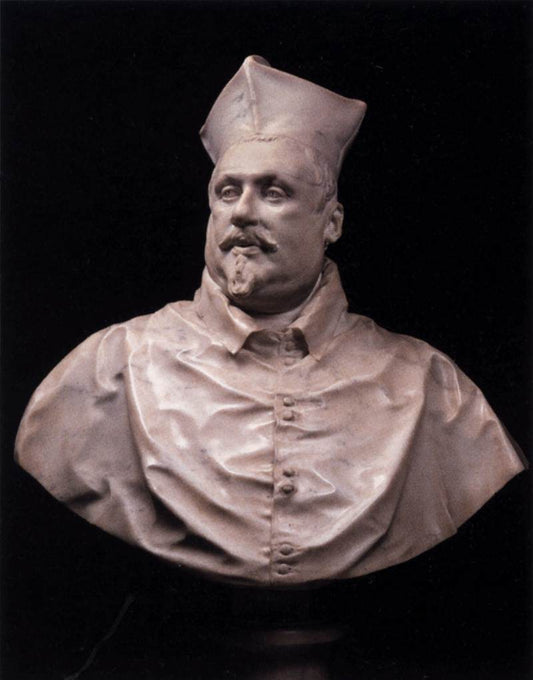 Scipione Borghese (bust), vintage artwork by Gian Lorenzo Bernini, 12x8" (A4) Poster