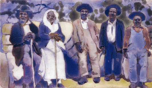 Negroes Resting, vintage artwork by Lucy May Stanton, 12x8" (A4) Poster