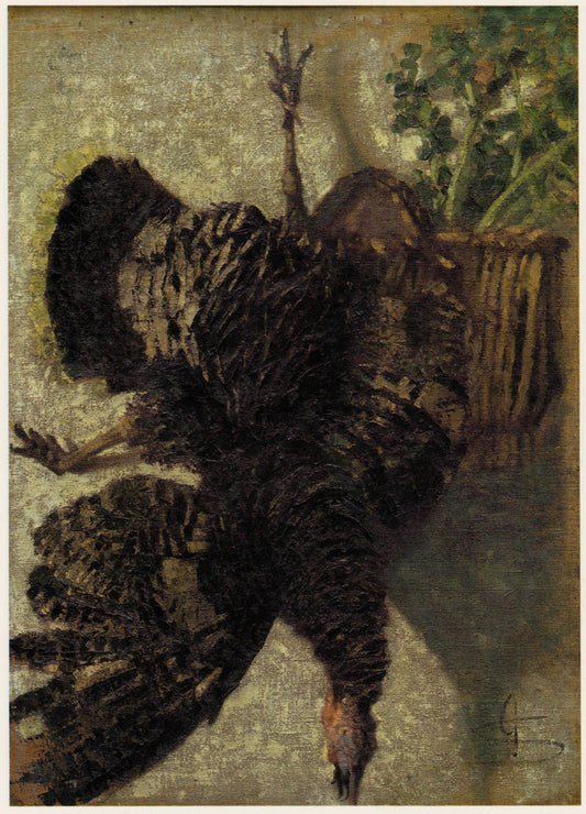 Still Life with Turkey, vintage artwork by Giovanni Segantini, 12x8" (A4) Poster