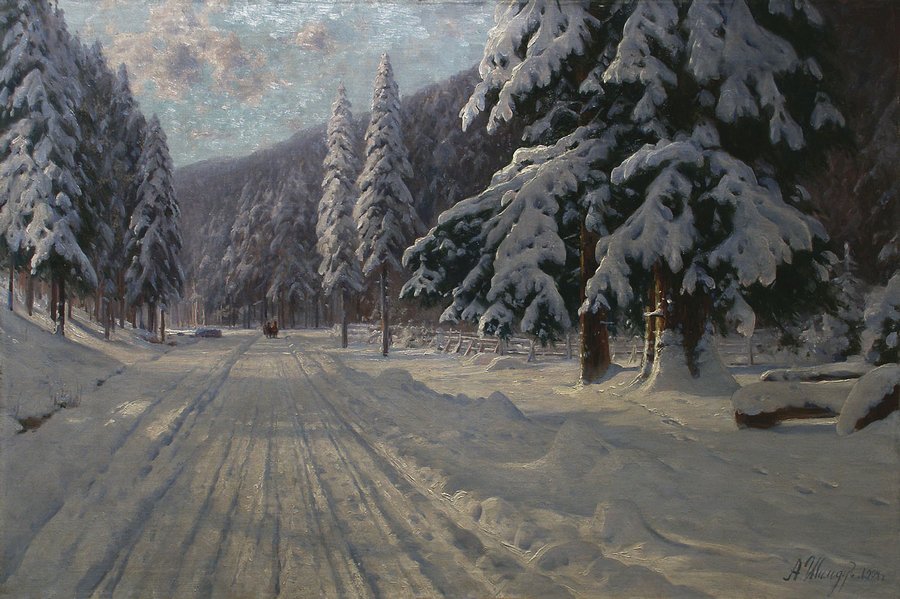 Winter Road by Andrei Shilder,A3(16x12")Poster
