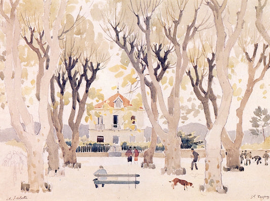St. Tropez, vintage artwork by Pierre Adolphe Valette, 12x8" (A4) Poster