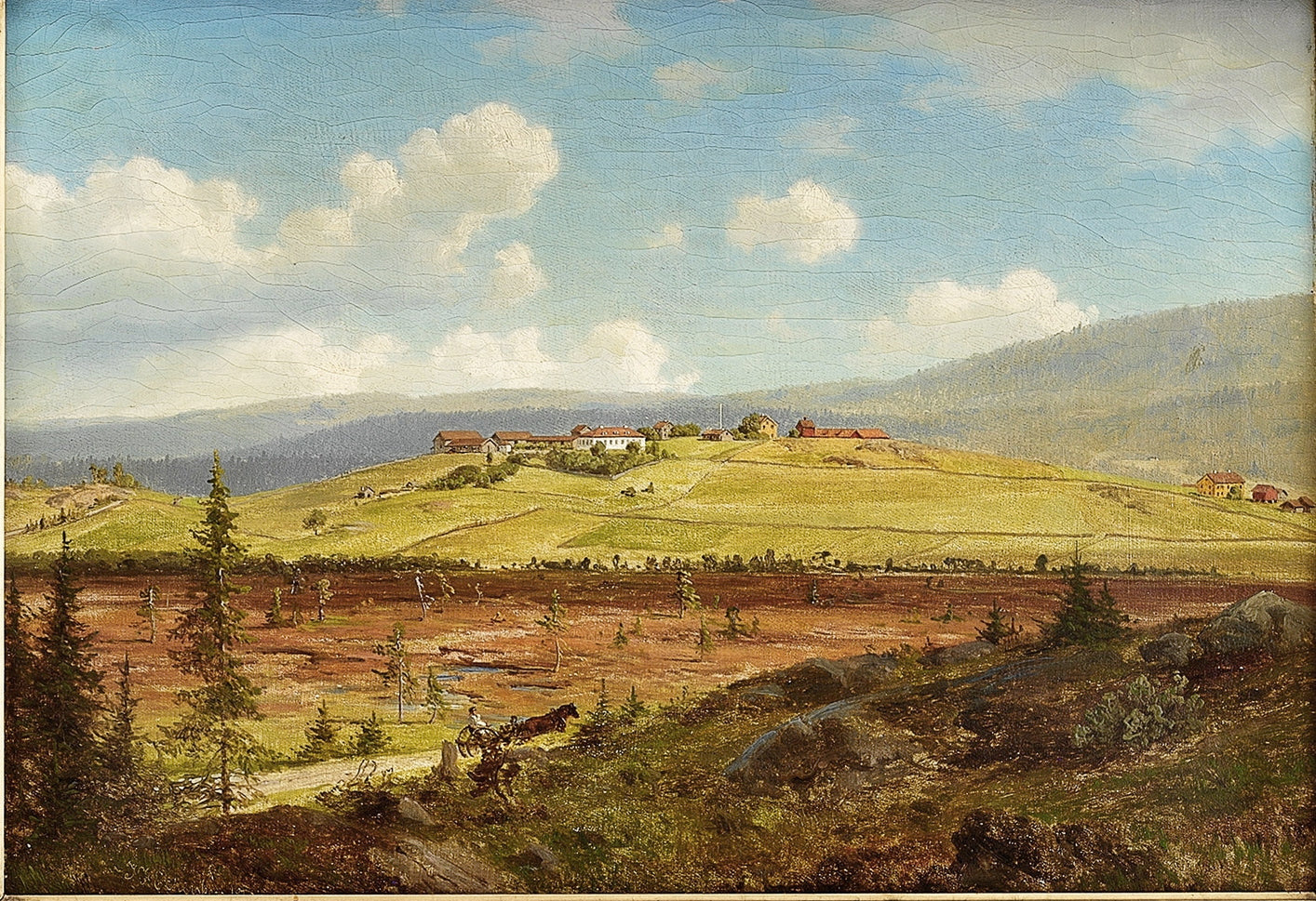 Western Haneborg Farm, vintage artwork by Johan Fredrik Eckersberg, A3 (16x12") Poster Print