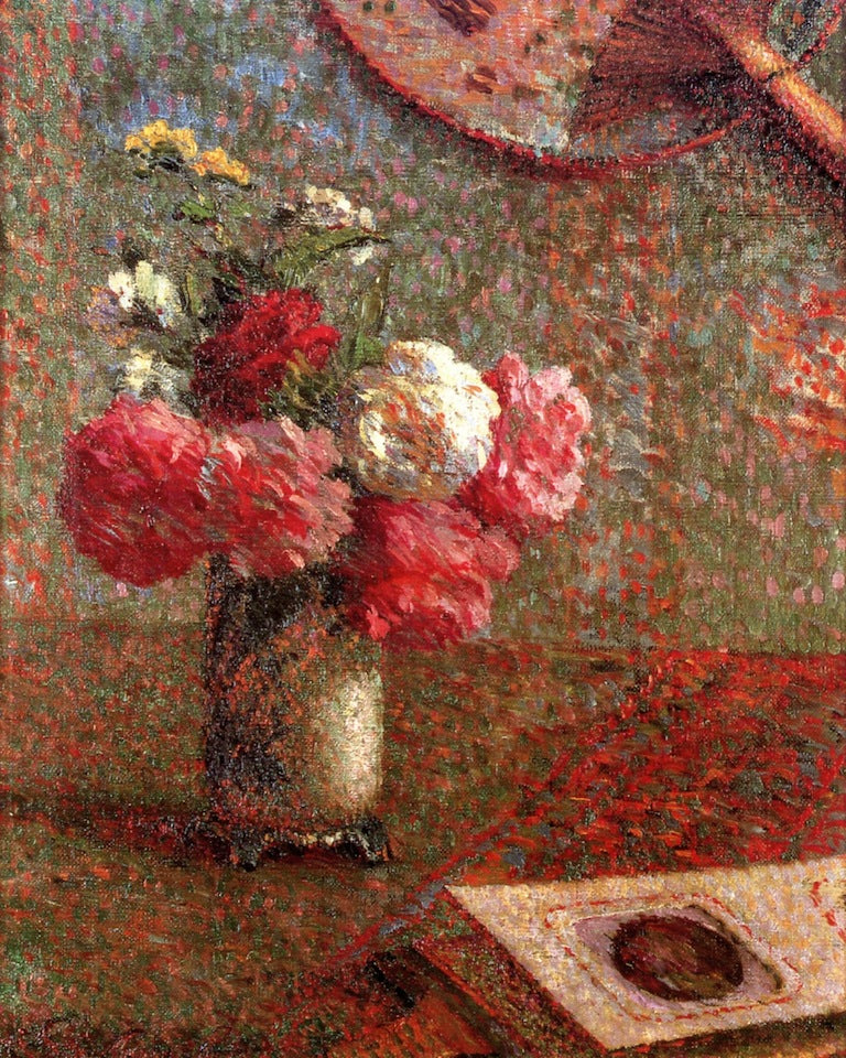 Flower with Japanese Fan by Claude-Emil Schuffenecker,A3(16x12")Poster