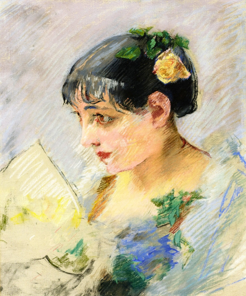 Spanish Woman, vintage artwork by Eva Gonzales, 12x8" (A4) Poster