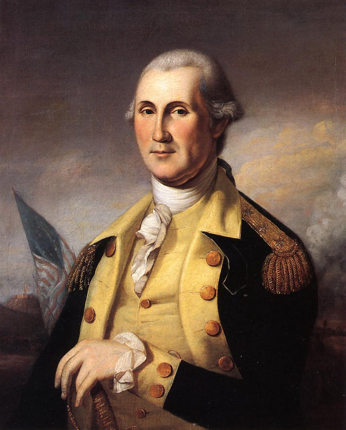 George Washington, vintage artwork by James Peale, 12x8