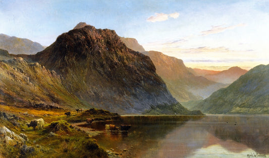 A Shoulder of Ben Nevis, vintage artwork by Alfred de Breanski, Sr., 12x8" (A4) Poster