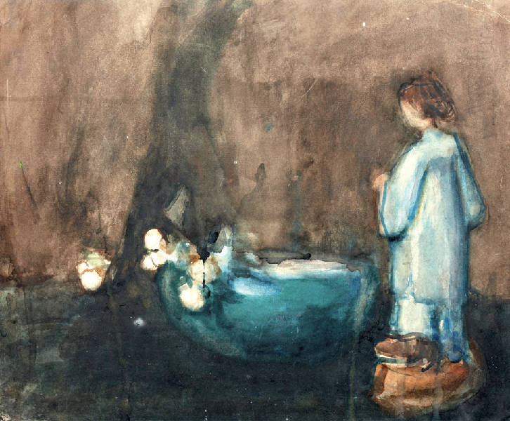 with Chinese Figurine and White Berries by Floris Arntzenius,A3(16x12")Poster