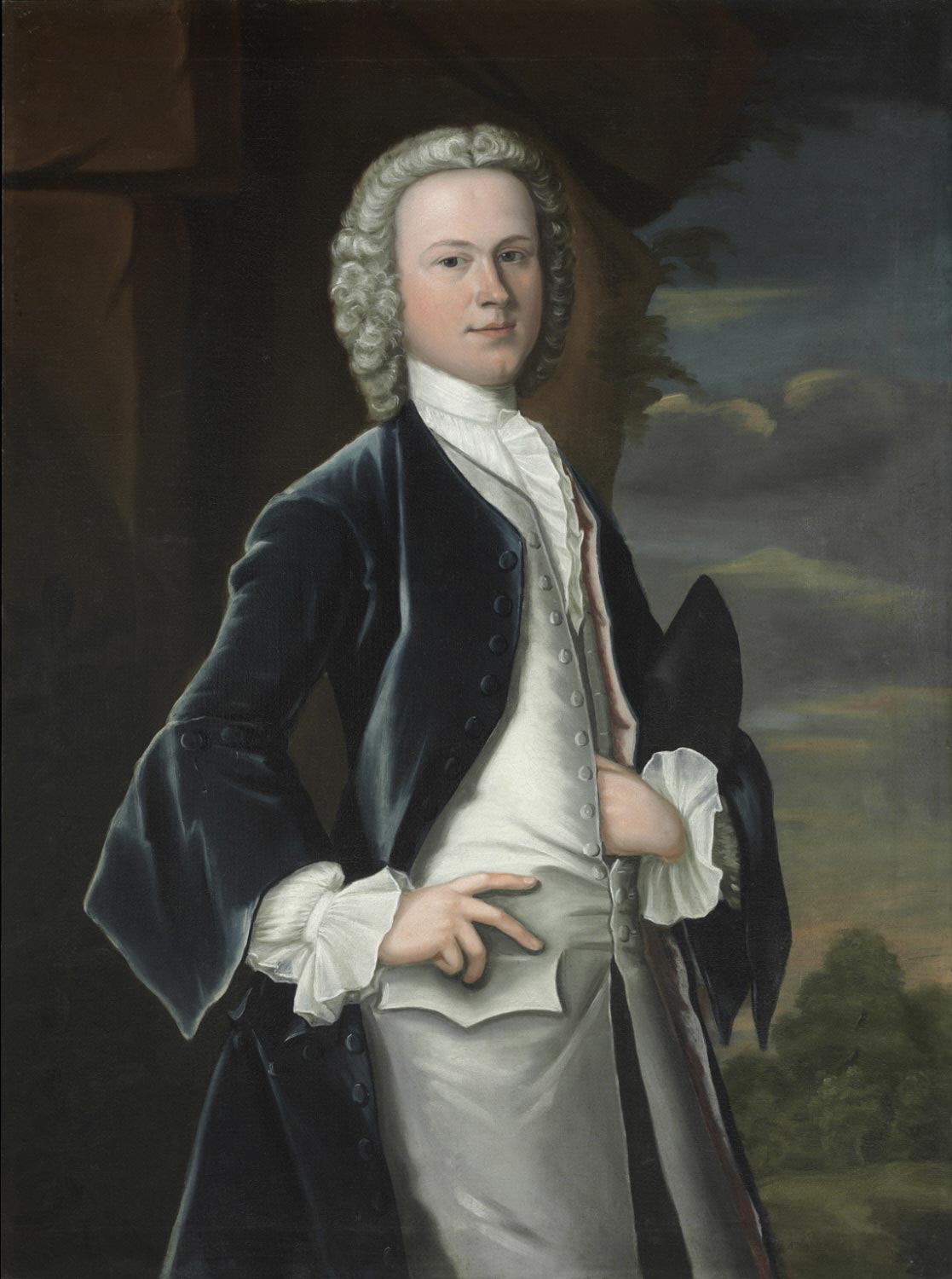 Edward Shippen IV (1729-1806), vintage artwork by Robert Feke, 12x8" (A4) Poster