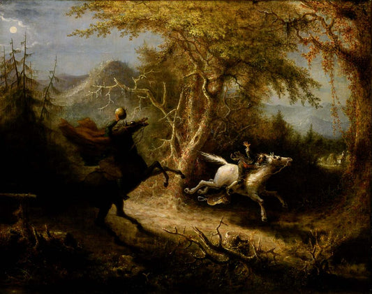 The Headless Horseman Pursuing Ichabod Crane, vintage artwork by John Quidor, A3 (16x12") Poster Print