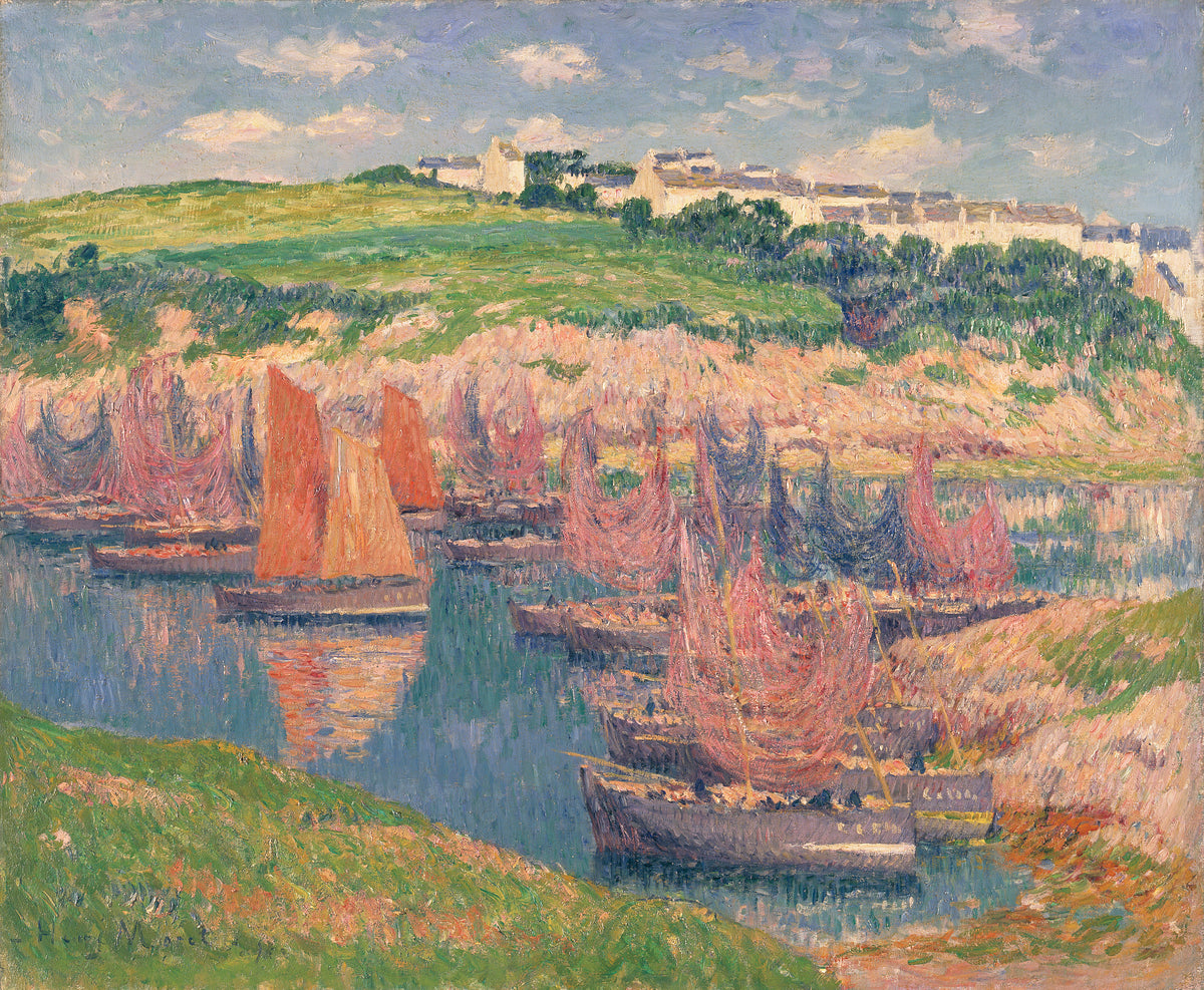 Fishing Boats at Doëlan by Henry Moret,A3(16x12")Poster