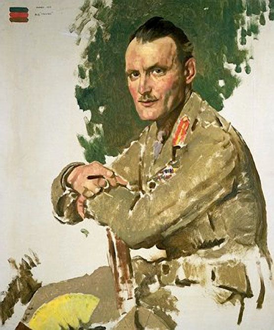 Brigadier-General Hugh Jamieson Elles, vintage artwork by Sir William Orpen, R.A., R.H.A., 12x8" (A4) Poster