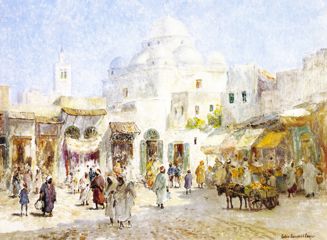 Morocco, vintage artwork by Colin Campbell Cooper, 12x8" (A4) Poster