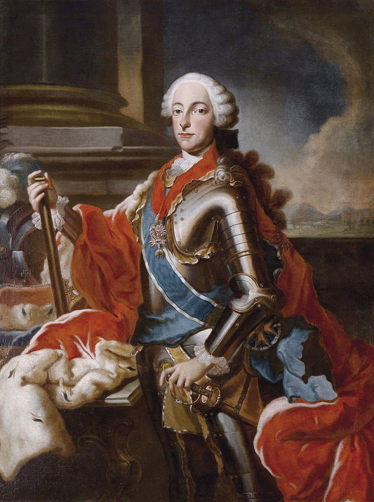 Portrait of Maximilian III Joseph, Elector of Bavaria, vintage artwork by Georg Desmarees, 12x8" (A4) Poster