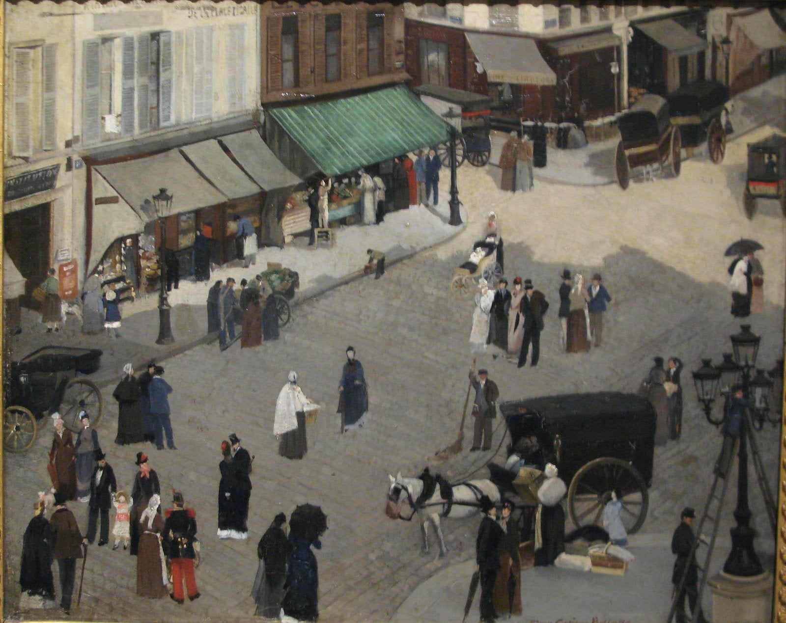 La Place Pigalle, Paris by Pierre Carrier-Belleuse,A3(16x12")Poster
