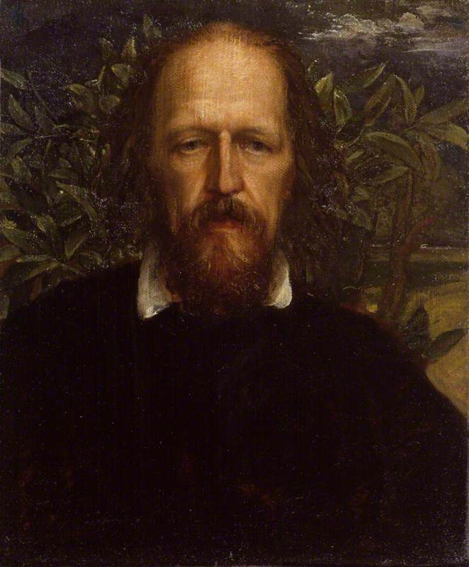 Alfred Tennyson, 1st Baron Tennyson, vintage artwork by George Frederic Watts, A3 (16x12") Poster Print