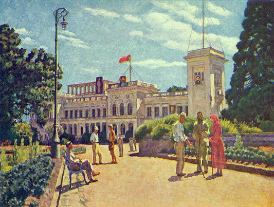 Crimea. Livadia, vintage artwork by Ilya Mashkov, 12x8" (A4) Poster