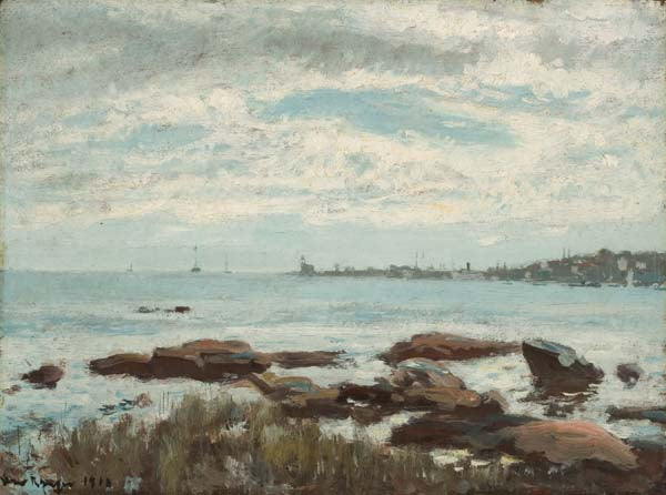 A New England Port by Henry Ward Ranger,A3(16x12