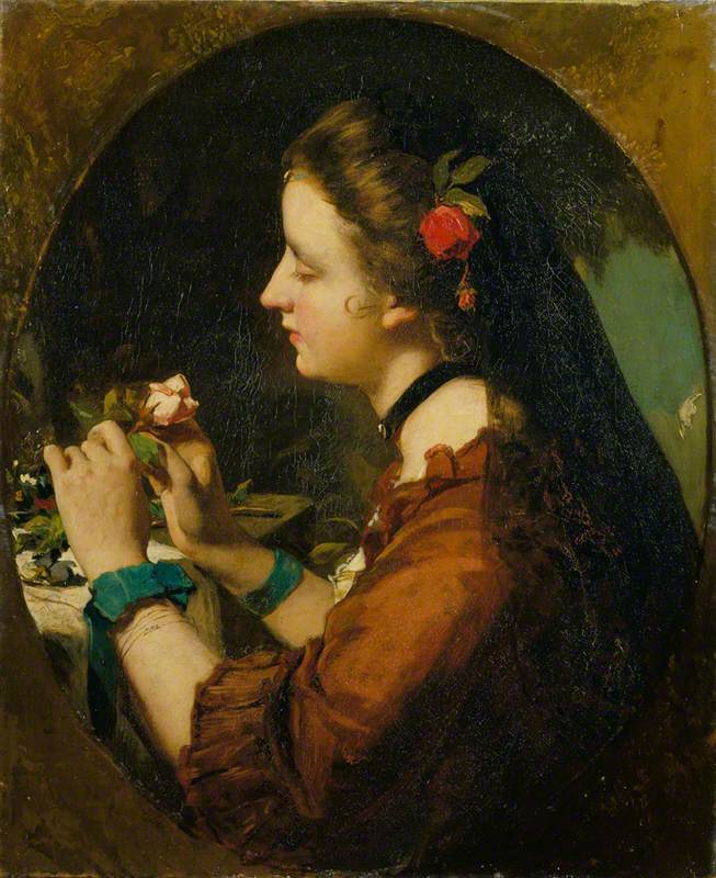 Sentiment, vintage artwork by James Sant, R.A., A3 (16x12") Poster Print
