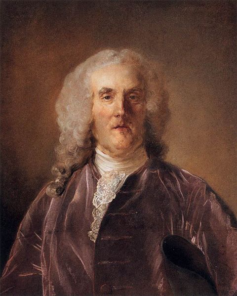 Portrait of Abraham Van Robais, vintage artwork by Jean-Baptiste Perronneau, 12x8" (A4) Poster