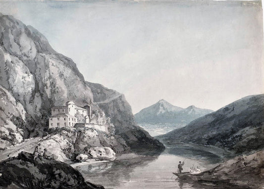 At Fort de l’Ecluse in Savoy, vintage artwork by Thomas Girtin, 12x8" (A4) Poster