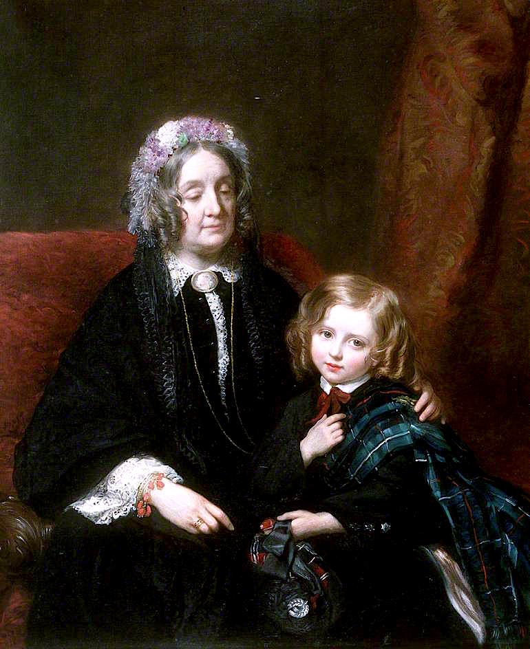 Lady M. E. Hamlyn Williams and Sir H. Drummond, vintage artwork by Eden Upton Eddis, A3 (16x12") Poster Print