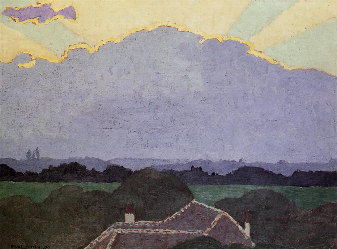 Cloud at Romanel, vintage artwork by Felix Vallotton, 12x8" (A4) Poster