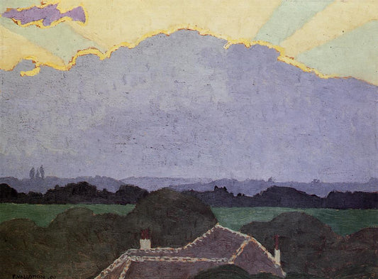 Cloud at Romanel, vintage artwork by Felix Vallotton, 12x8" (A4) Poster