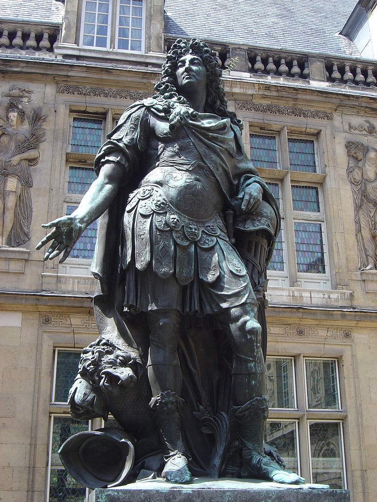 Louis XIV of France, vintage artwork by Antoine Coysevox, 12x8" (A4) Poster