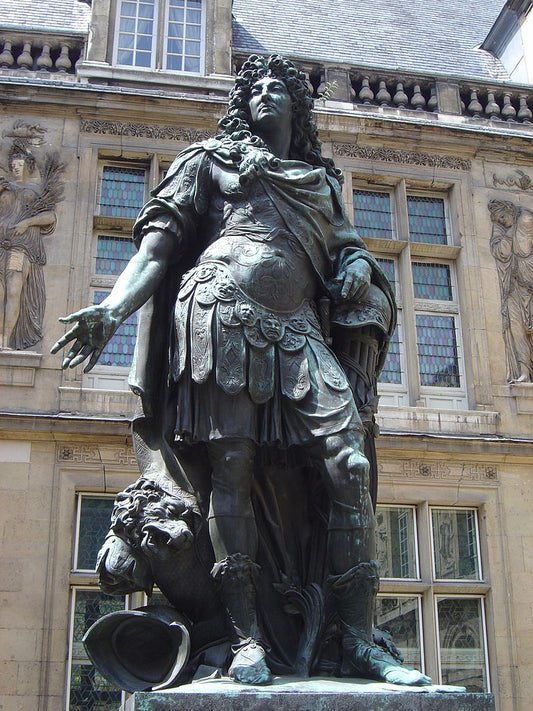 Louis XIV of France, vintage artwork by Antoine Coysevox, 12x8" (A4) Poster