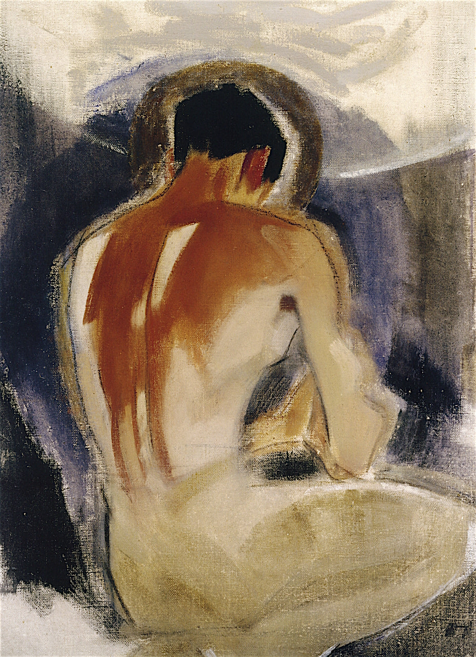 Robber at the Gates of Paradise, vintage artwork by Helene Schjerfbeck, 12x8" (A4) Poster