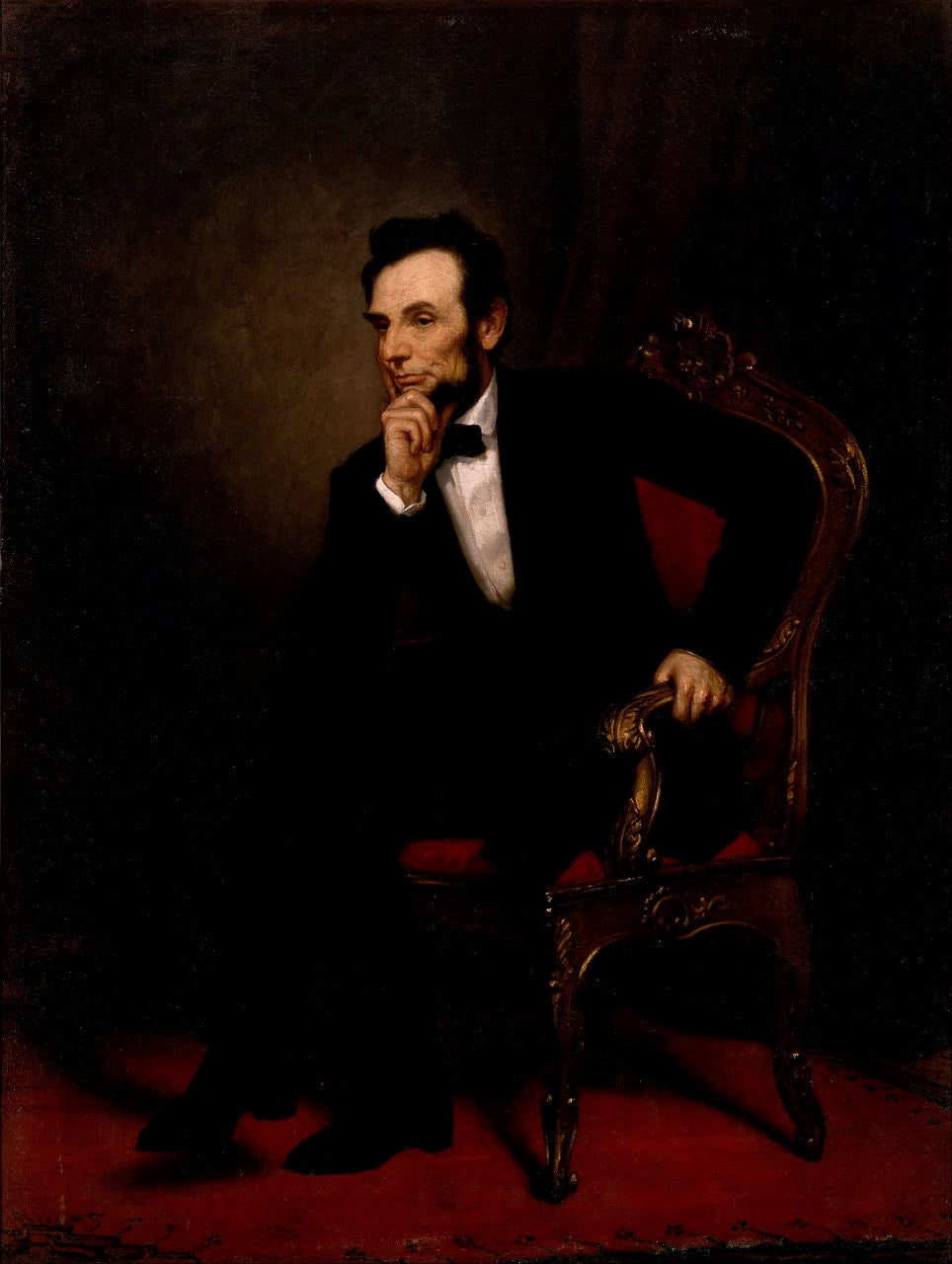 Abraham Lincoln, vintage artwork by George Peter Alexander Healy, A3 (16x12") Poster Print