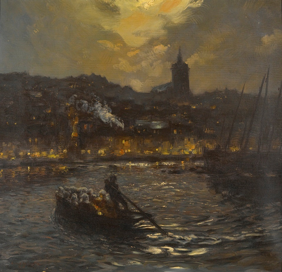 Clair de Lune, vintage artwork by Gaston La Touche, 12x8" (A4) Poster